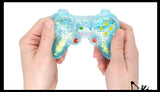 Large 4" Video Game Controller Shaped Ball - Thick Glue/Gel Syrup Molasses Stretch Ball Maltose- Ultra Squishy and Moldable Slow Rise Relaxing Sensory Fidget Stress Toy