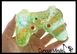 Large 4" Video Game Controller Shaped Ball - Thick Glue/Gel Syrup Molasses Stretch Ball Maltose- Ultra Squishy and Moldable Slow Rise Relaxing Sensory Fidget Stress Toy