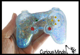 Large 4" Video Game Controller Shaped Ball - Thick Glue/Gel Syrup Molasses Stretch Ball Maltose- Ultra Squishy and Moldable Slow Rise Relaxing Sensory Fidget Stress Toy