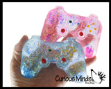 Large 4" Video Game Controller Shaped Ball - Thick Glue/Gel Syrup Molasses Stretch Ball Maltose- Ultra Squishy and Moldable Slow Rise Relaxing Sensory Fidget Stress Toy
