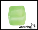 Sugar Ice Cube Ball - Solid Color Thick Glue/Gel Syrup Molasses Stretch Ball - Ultra Squishy and Moldable Slow Rise Relaxing Sensory Fidget Stress Toy Square Ice