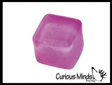 Sugar Ice Cube Ball - Solid Color Thick Glue/Gel Syrup Molasses Stretch Ball - Ultra Squishy and Moldable Slow Rise Relaxing Sensory Fidget Stress Toy Square Ice