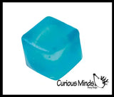 Sugar Ice Cube Ball - Solid Color Thick Glue/Gel Syrup Molasses Stretch Ball - Ultra Squishy and Moldable Slow Rise Relaxing Sensory Fidget Stress Toy Square Ice