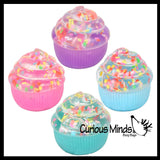 Cupcake Shaped Thick Glue/Gel Syrup Molasses Stretch Ball Maltose- Ultra Squishy and Moldable Slow Rise Relaxing Sensory Fidget Stress Toy
