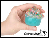 Cupcake Shaped Thick Glue/Gel Syrup Molasses Stretch Ball Maltose- Ultra Squishy and Moldable Slow Rise Relaxing Sensory Fidget Stress Toy