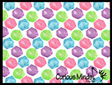Sugar Polyhedron Diamond Shaped Ball - Glow in the Dark Thick Glue/Gel Syrup Molasses Stretch Ball - Ultra Squishy and Moldable Slow Rise Relaxing Sensory Fidget Stress Toy