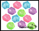 Sugar Polyhedron Diamond Shaped Ball - Glow in the Dark Thick Glue/Gel Syrup Molasses Stretch Ball - Ultra Squishy and Moldable Slow Rise Relaxing Sensory Fidget Stress Toy