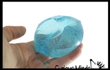 Sugar Polyhedron Diamond Shaped Ball - Glow in the Dark Thick Glue/Gel Syrup Molasses Stretch Ball - Ultra Squishy and Moldable Slow Rise Relaxing Sensory Fidget Stress Toy