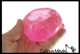 Sugar Polyhedron Diamond Shaped Ball - Glow in the Dark Thick Glue/Gel Syrup Molasses Stretch Ball - Ultra Squishy and Moldable Slow Rise Relaxing Sensory Fidget Stress Toy