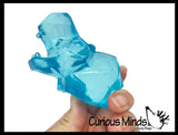 Sugar Diamond Faceted Zoo Animals Chunky Animal Sugar Ball - Thick Glue/Gel Stretch Ball - Molasses Syrup Ultra Squishy and Moldable Slow Rise Relaxing Sensory Fidget Stress Toy Maltose