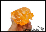 Sugar Diamond Faceted Zoo Animals Chunky Animal Sugar Ball - Thick Glue/Gel Stretch Ball - Molasses Syrup Ultra Squishy and Moldable Slow Rise Relaxing Sensory Fidget Stress Toy Maltose