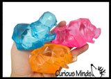 Sugar Diamond Faceted Zoo Animals Chunky Animal Sugar Ball - Thick Glue/Gel Stretch Ball - Molasses Syrup Ultra Squishy and Moldable Slow Rise Relaxing Sensory Fidget Stress Toy Maltose