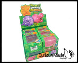 Sugar Diamond Faceted Zoo Animals Chunky Animal Sugar Ball - Thick Glue/Gel Stretch Ball - Molasses Syrup Ultra Squishy and Moldable Slow Rise Relaxing Sensory Fidget Stress Toy Maltose