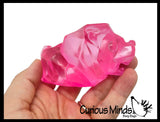 Sugar Diamond Faceted Zoo Animals Chunky Animal Sugar Ball - Thick Glue/Gel Stretch Ball - Molasses Syrup Ultra Squishy and Moldable Slow Rise Relaxing Sensory Fidget Stress Toy Maltose