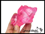 Sugar Diamond Faceted Zoo Animals Chunky Animal Sugar Ball - Thick Glue/Gel Stretch Ball - Molasses Syrup Ultra Squishy and Moldable Slow Rise Relaxing Sensory Fidget Stress Toy Maltose