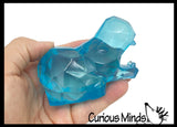 Sugar Diamond Faceted Zoo Animals Chunky Animal Sugar Ball - Thick Glue/Gel Stretch Ball - Molasses Syrup Ultra Squishy and Moldable Slow Rise Relaxing Sensory Fidget Stress Toy Maltose