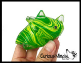 NEW - Dinosaur Swirled Marble Sugar Ball - Dino Thick Glue/Gel Syrup Molasses Maltose Ball - Ultra Squishy and Moldable Slow Rise Relaxing Sensory Fidget Stress Toy
