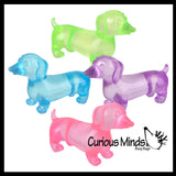 Sugar Dachshund Dog Ball Bag - Thick Glue/Gel Syrup Molasses Stretch Ball - Ultra Squishy and Moldable Slow Rise Relaxing Sensory Fidget Stress Toy Weiner Dog Pup