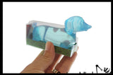 Sugar Dachshund Dog Ball Bag - Thick Glue/Gel Syrup Molasses Stretch Ball - Ultra Squishy and Moldable Slow Rise Relaxing Sensory Fidget Stress Toy Weiner Dog Pup