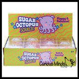 Octopus in Clear Box - Sugar Thick Glue/Gel Syrup Molasses Stretch Ball - Ultra Squishy and Moldable Slow Rise Relaxing Sensory Fidget Stress Toy