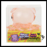 Octopus in Clear Box - Sugar Thick Glue/Gel Syrup Molasses Stretch Ball - Ultra Squishy and Moldable Slow Rise Relaxing Sensory Fidget Stress Toy