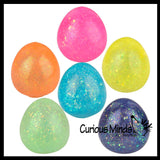 Easter Egg and Chick Sugar Ball Set - Thick Glue/Gel Syrup Molasses Stretch Ball - Ultra Squishy and Moldable Slow Rise Relaxing Sensory Fidget Stress Toy