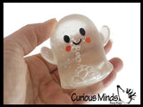 Ghost Glow in the Dark Sugar Ball - Thick Glue/Gel Stretch Ball - Molasses Syrup Ultra Squishy and Moldable Slow Rise Relaxing Sensory Fidget Stress Toy Halloween