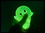 Ghost Glow in the Dark Sugar Ball - Thick Glue/Gel Stretch Ball - Molasses Syrup Ultra Squishy and Moldable Slow Rise Relaxing Sensory Fidget Stress Toy Halloween