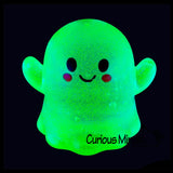 Ghost Glow in the Dark Sugar Ball - Thick Glue/Gel Stretch Ball - Molasses Syrup Ultra Squishy and Moldable Slow Rise Relaxing Sensory Fidget Stress Toy Halloween