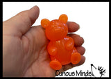 Gummy Bear Shaped Ball - Thick Glue/Gel Syrup Molasses Stretch Ball Maltose- Ultra Squishy and Moldable Slow Rise Relaxing Sensory Fidget Stress Toy