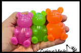 Gummy Bear Shaped Ball - Thick Glue/Gel Syrup Molasses Stretch Ball Maltose- Ultra Squishy and Moldable Slow Rise Relaxing Sensory Fidget Stress Toy