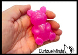 Gummy Bear Shaped Ball - Thick Glue/Gel Syrup Molasses Stretch Ball Maltose- Ultra Squishy and Moldable Slow Rise Relaxing Sensory Fidget Stress Toy