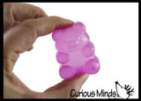 2" Gummy Bear Shaped Ball - Thick Glue/Gel Syrup Molasses Stretch Ball Maltose- Ultra Squishy and Moldable Slow Rise Relaxing Sensory Fidget Stress Toy