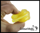 2" Gummy Bear Shaped Ball - Thick Glue/Gel Syrup Molasses Stretch Ball Maltose- Ultra Squishy and Moldable Slow Rise Relaxing Sensory Fidget Stress Toy