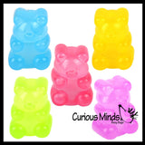 2" Gummy Bear Shaped Ball - Thick Glue/Gel Syrup Molasses Stretch Ball Maltose- Ultra Squishy and Moldable Slow Rise Relaxing Sensory Fidget Stress Toy