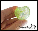 NEW - Small 1.5" Heart Sugar Ball - Thick Glue/Gel Syrup Molasses Stretch Ball - Ultra Squishy and Moldable Slow Rise Relaxing Sensory Fidget Stress Toy Valentines Day Love