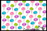 Sugar Jellyfish Shaped Ball - Thick Glue/Gel Syrup Molasses Stretch Ball - Ultra Squishy and Moldable Slow Rise Relaxing Sensory Fidget Stress Toy