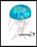 Sugar Jellyfish Shaped Ball - Thick Glue/Gel Syrup Molasses Stretch Ball - Ultra Squishy and Moldable Slow Rise Relaxing Sensory Fidget Stress Toy