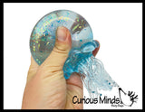 Sugar Jellyfish Shaped Ball - Thick Glue/Gel Syrup Molasses Stretch Ball - Ultra Squishy and Moldable Slow Rise Relaxing Sensory Fidget Stress Toy