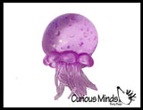Sugar Jellyfish Shaped Ball - Thick Glue/Gel Syrup Molasses Stretch Ball - Ultra Squishy and Moldable Slow Rise Relaxing Sensory Fidget Stress Toy