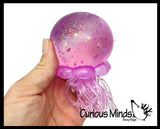 Sugar Jellyfish Shaped Ball - Thick Glue/Gel Syrup Molasses Stretch Ball - Ultra Squishy and Moldable Slow Rise Relaxing Sensory Fidget Stress Toy