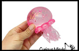 Sugar Jellyfish Shaped Ball - Thick Glue/Gel Syrup Molasses Stretch Ball - Ultra Squishy and Moldable Slow Rise Relaxing Sensory Fidget Stress Toy