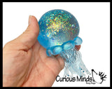 Sugar Jellyfish Shaped Ball - Thick Glue/Gel Syrup Molasses Stretch Ball - Ultra Squishy and Moldable Slow Rise Relaxing Sensory Fidget Stress Toy