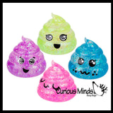 Sugar Poop Shaped Ball - Thick Glue/Gel Syrup Molasses Stretch Ball - Ultra Squishy and Moldable Slow Rise Relaxing Sensory Fidget Stress Toy Poo Turd Gag Funny