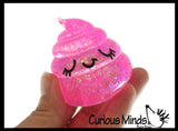 Sugar Poop Shaped Ball - Thick Glue/Gel Syrup Molasses Stretch Ball - Ultra Squishy and Moldable Slow Rise Relaxing Sensory Fidget Stress Toy Poo Turd Gag Funny