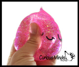 Sugar Poop Shaped Ball - Thick Glue/Gel Syrup Molasses Stretch Ball - Ultra Squishy and Moldable Slow Rise Relaxing Sensory Fidget Stress Toy Poo Turd Gag Funny