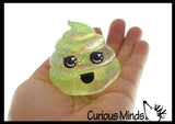 Sugar Poop Shaped Ball - Thick Glue/Gel Syrup Molasses Stretch Ball - Ultra Squishy and Moldable Slow Rise Relaxing Sensory Fidget Stress Toy Poo Turd Gag Funny