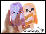 Large 4.5" Popsicle Shaped Ball - Thick Glue/Gel Syrup Molasses Stretch Ball Maltose- Ultra Squishy and Moldable Slow Rise Relaxing Sensory Fidget Stress Toy