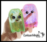 Large 4.5" Popsicle Shaped Ball - Thick Glue/Gel Syrup Molasses Stretch Ball Maltose- Ultra Squishy and Moldable Slow Rise Relaxing Sensory Fidget Stress Toy