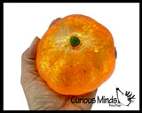 Pumpkin Large 4" Jack o Lantern Sugar Ball - Thick Glue/Gel Stretch Ball - Molasses Syrup Ultra Squishy and Moldable Slow Rise Relaxing Sensory Fidget Stress Toy Halloween